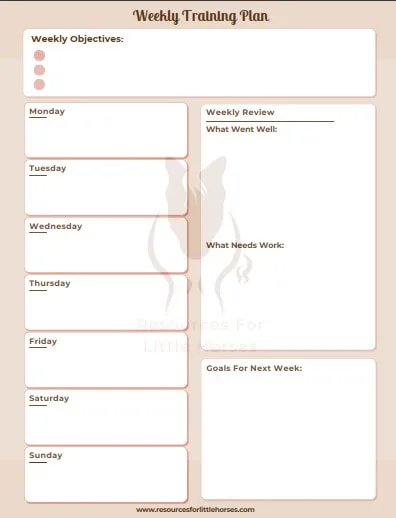 Weekly Training Planner