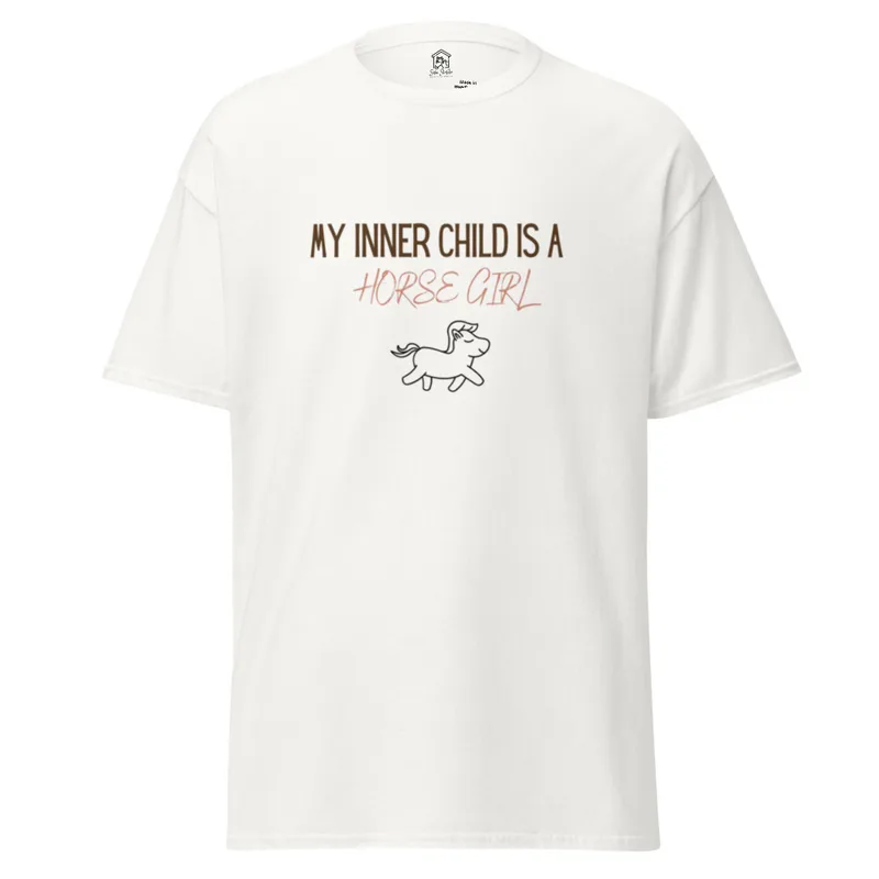 Horse Girl Inner Child T-Shirt, Equestrian Gift, 100% Cotton