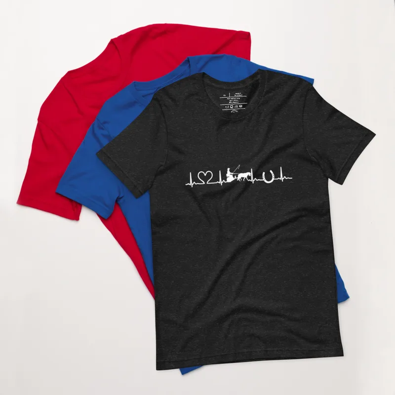 Miniature Horse Driving Heartbeat Unisex t-shirt, Horse Lover Gift, Carriage Driver, Horse Trainer, Horse Shirt, Driving Horse Shirt