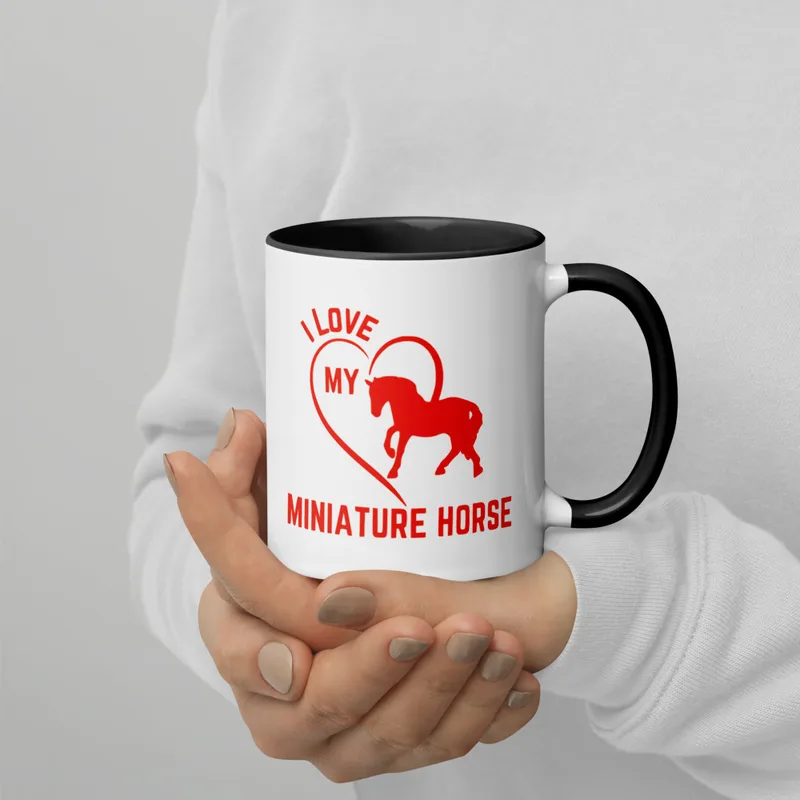I Love My Miniature Horse Mug with Color Inside